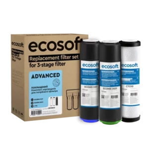 Ensemble de filtres de remplacement Ecosoft pour filtres à eau à 3 étapes