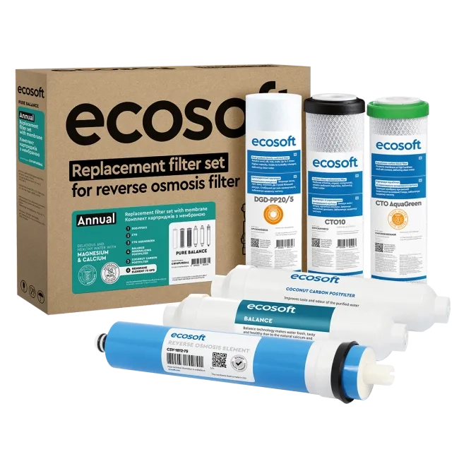 P'URE Balance pack de 6 filtres de remplacement PP5-GAC-CTOAG-75GPD-BALANCE-POST